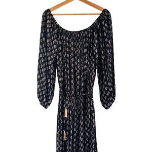 BeachLunchLounge Bohemian Print Peasant Dress – Women’s Medium